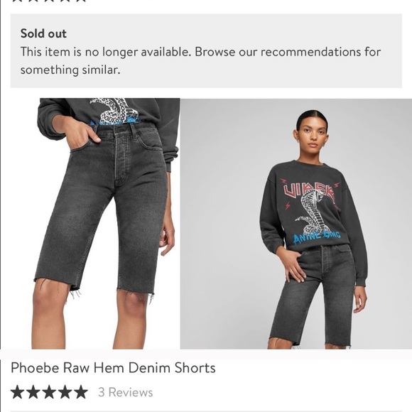 Phoebe Raw Hem Denim Short - Picture 2 of 16